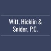 Witt Hicklin Snider PC