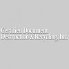 Certified Document Destruction & Recycling