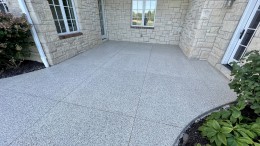 Outdoor concrete coatings